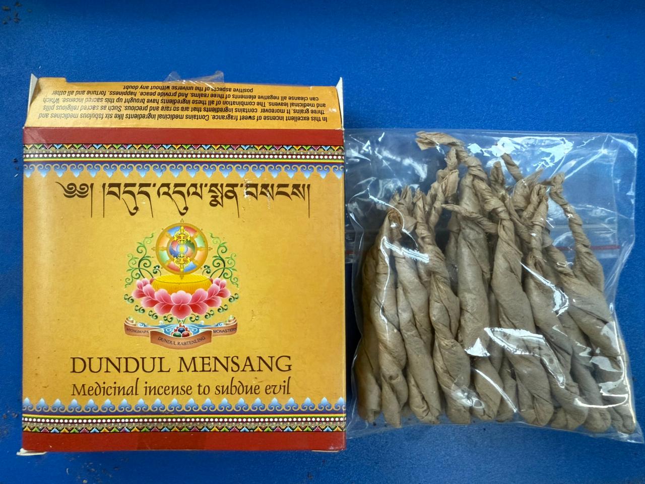 Dundul Mensang Hand-Rolled Tibetan Incense – Traditional Herbal Incense from Dudjom Dundul Raptenling Monastery