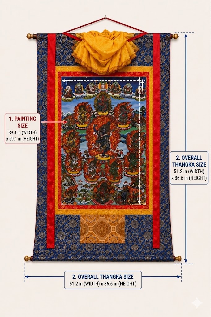 卓玛那嫫唐卡(Troma Nagmo Thangka)— 敦珠新伏藏传承(Dudjom Tersar) 5 Troma thanka kt tong the inches 140x220cm 1