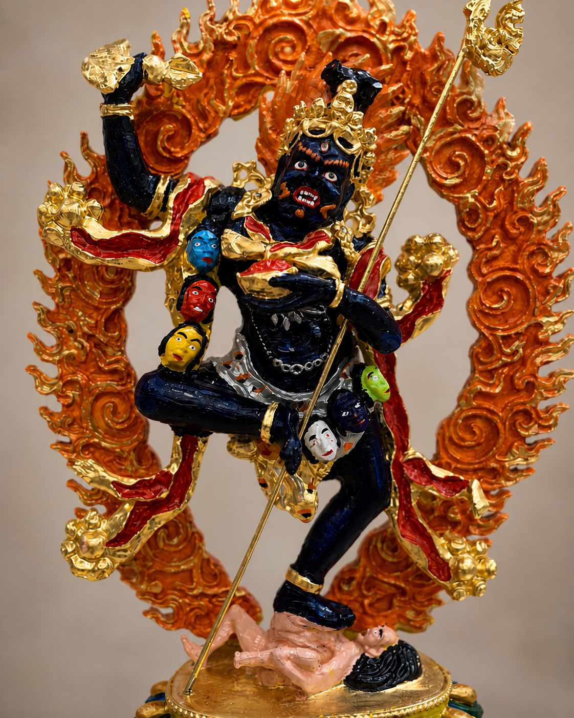 Tượng Troma Nagmo Krodakali 35cm (13.7 inches) – Hắc Nộ Phật Mẫu Dudjom Tersar, Tượng Dakini Tây Tạng Đã Gia Trì, Pháp Chöd 6 anh gan