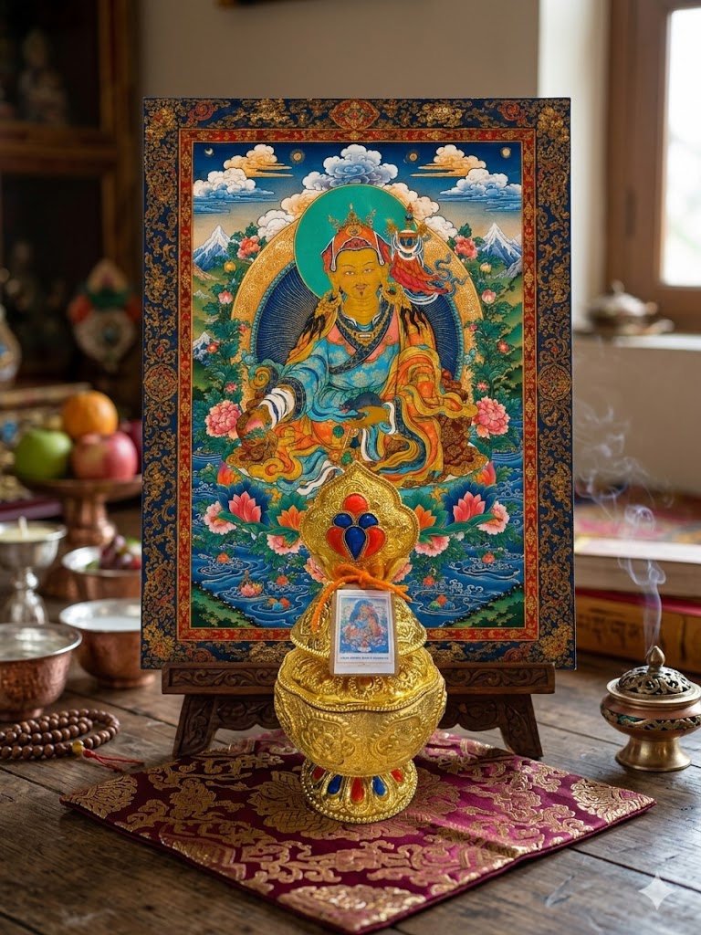 Guru Orgyen Norlha Wealth Vase – Blessed Vajrayana Ritual Object for Prosperity, Yang Energy & Auspicious Conditions 4 anh lifestyle