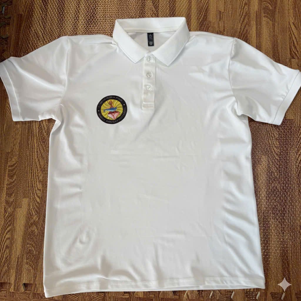 curved knife and skull cup (kapala) logo T-shirt