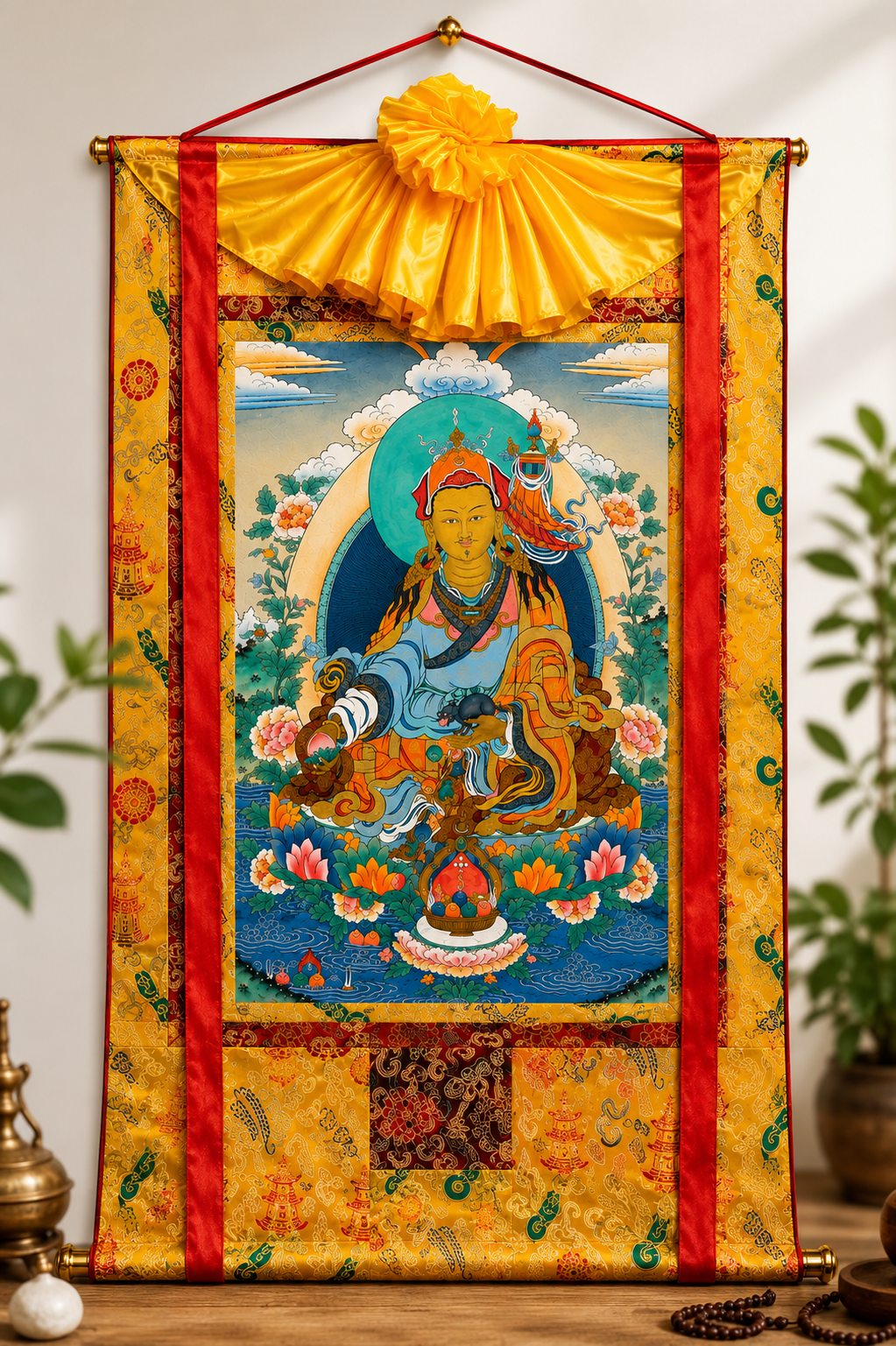 Guru Orgen Norla Thangka Blessed by Lama Sonam Tashi | Tibetan Buddhist Thangka