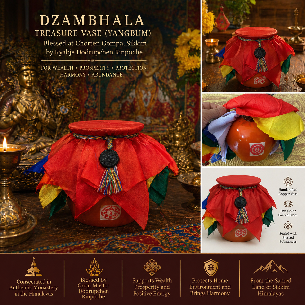 Bình Tài Bảo Dzambhala Từ Tu Viện Chorten Sikkim – Pháp Bảo Gia Trì Của Ngài Dodrupchen Rinpoche 6 bao binh drodupchen 5