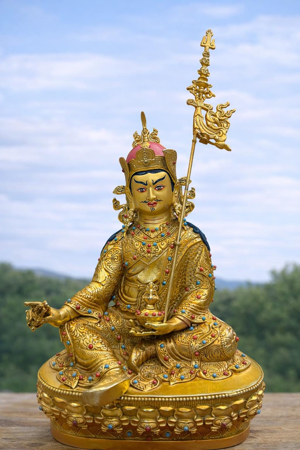 Tượng Đạo sư Liên Hoa Sinh cao 22.5cm 8
