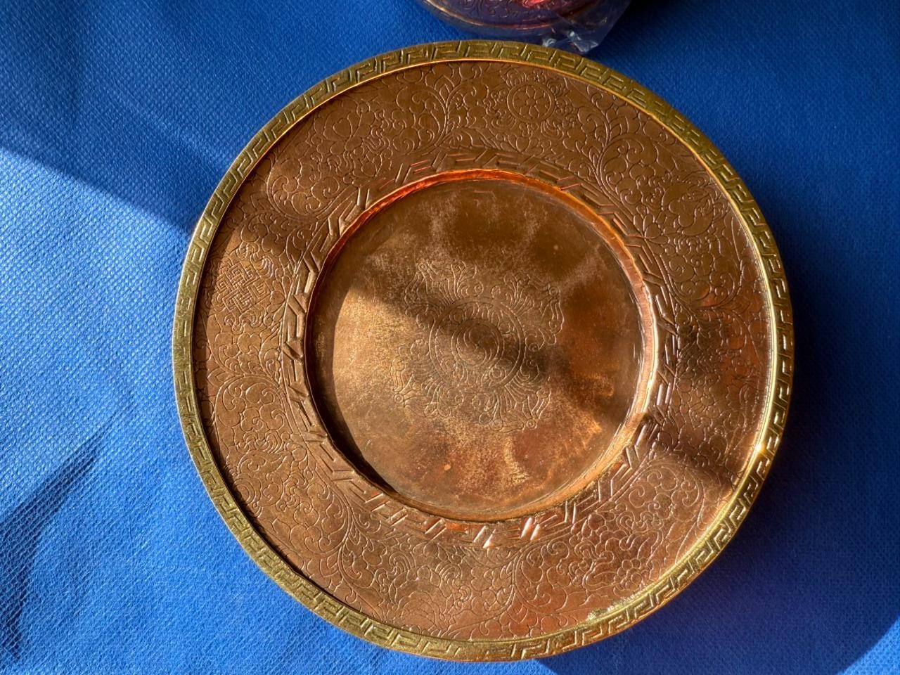 Mandala cúng dường bằng đồng, handmade 11