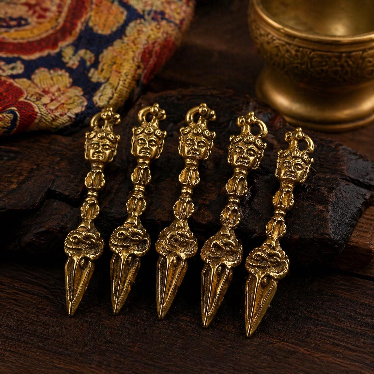 Phurba Đồng 7cm | Dao Kim Cương Phổ Ba 3