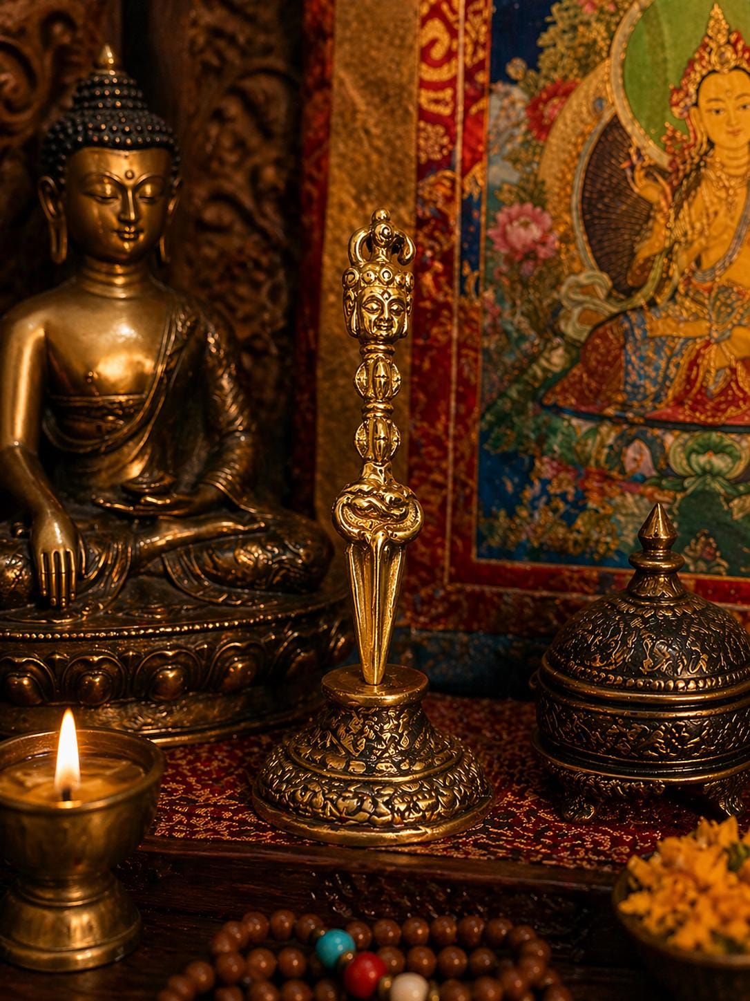 Phurba Đồng 7cm | Dao Kim Cương Phổ Ba 8