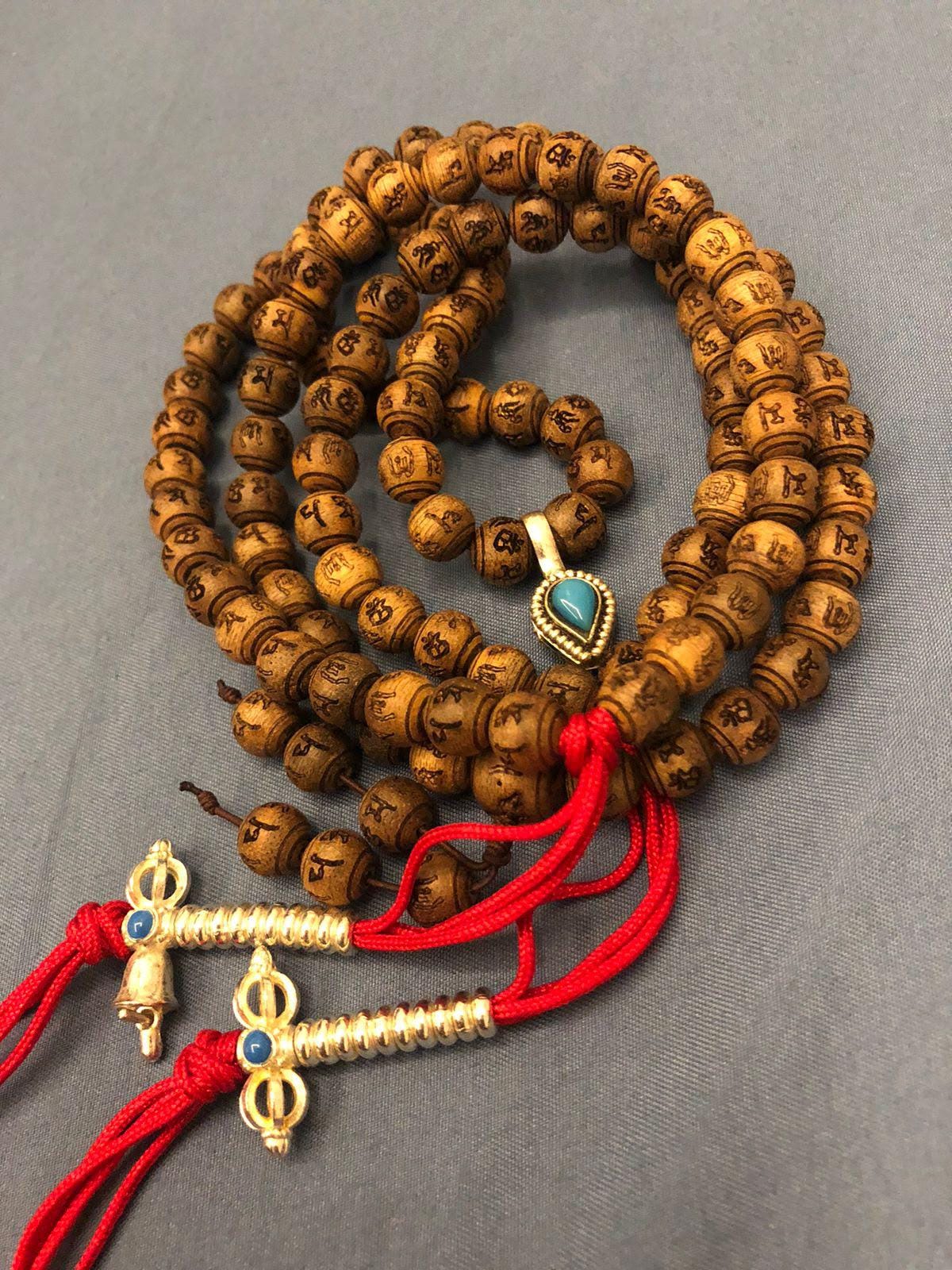 Blessed Vietnamese Agarwood Mala – 108 Beads, 8 mm