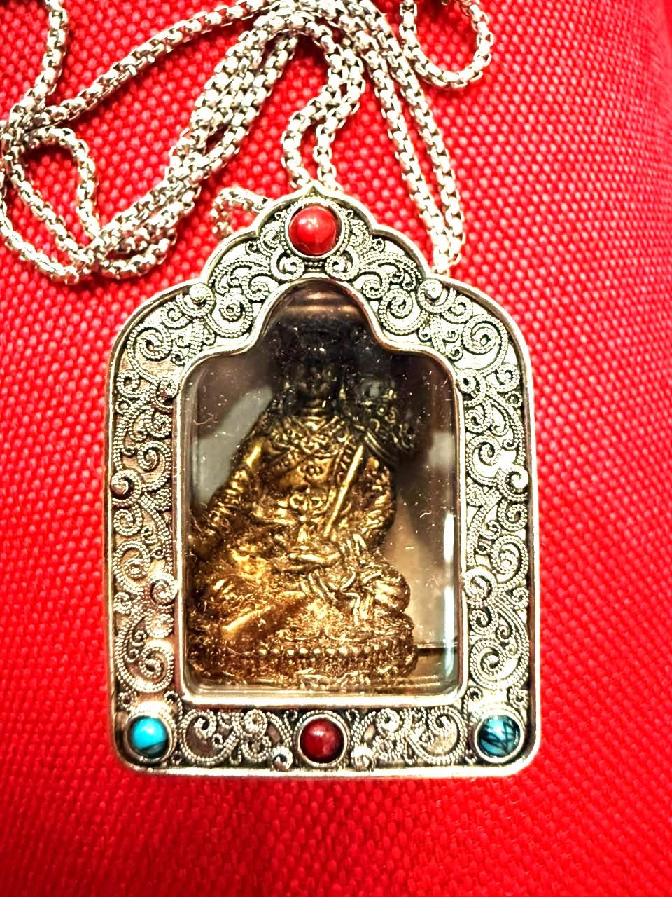 Guru Rinpoche Gau with Consecrated 4 cm Statue