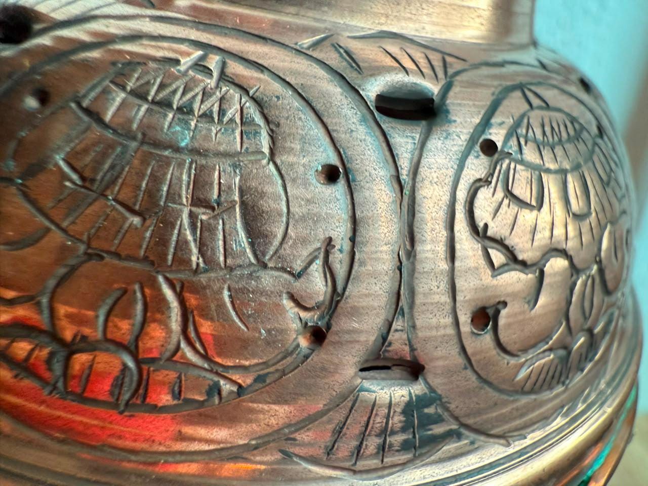 Handmade Pure Copper Incense Burner – 9 cm 5