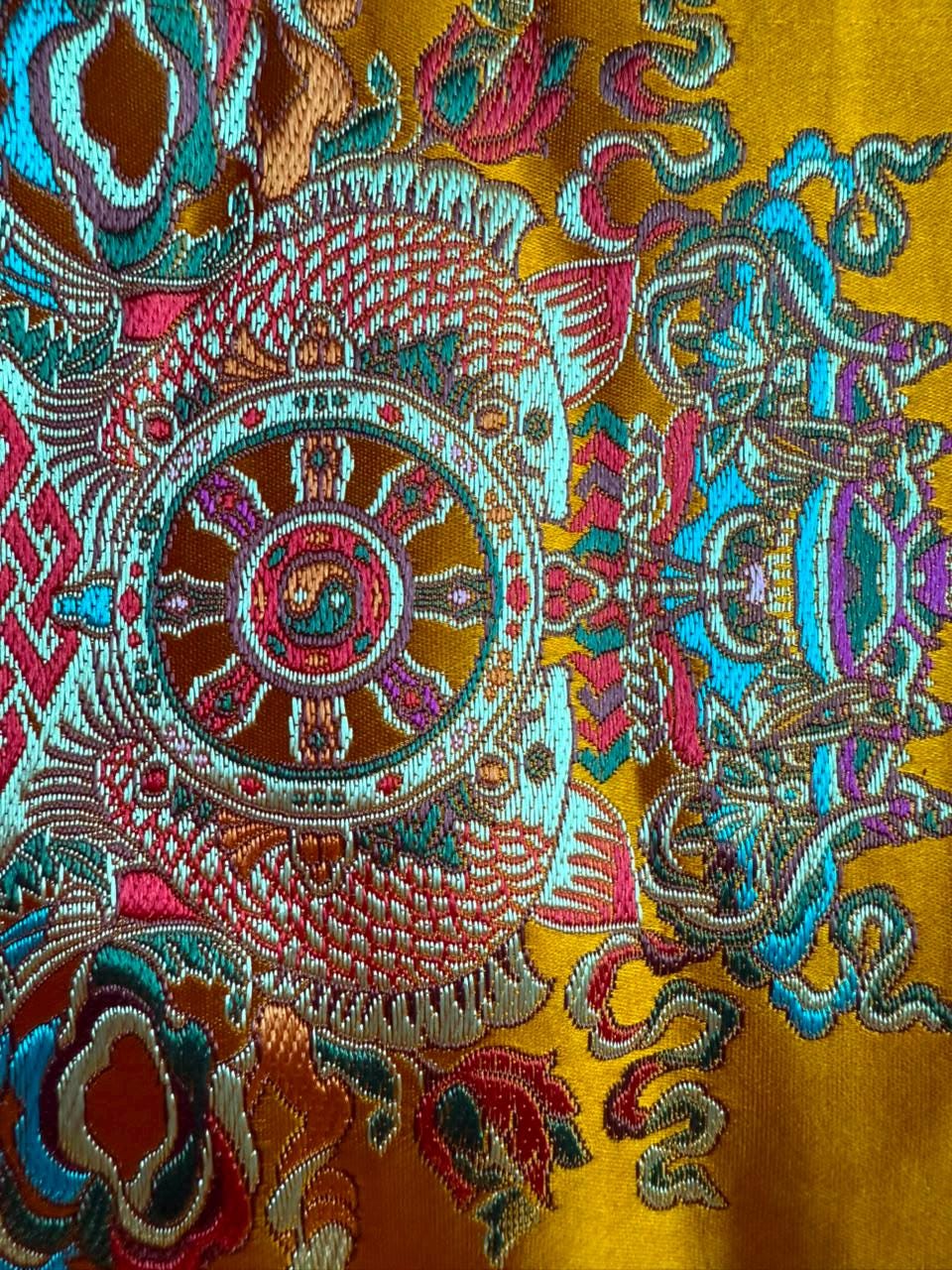 Vajra & Bell Brocade Mat – Eight Auspicious Symbols, 21 cm 4