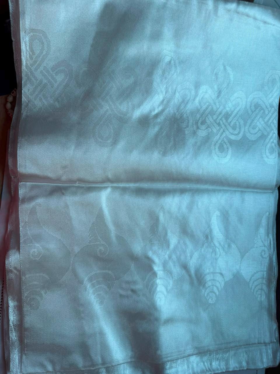 Tibetan White Khata Scarf – Set of 4, 30 × 320 cm 7