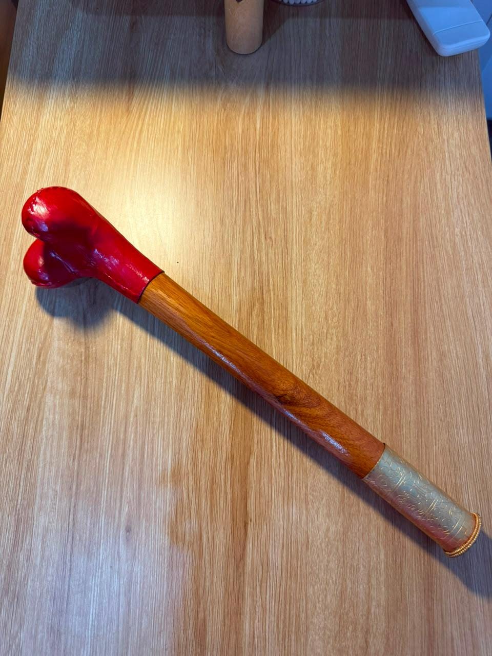 Handmade Wooden Kangling with Copper Bell 6